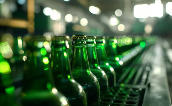 Food grade green glass jar production line
